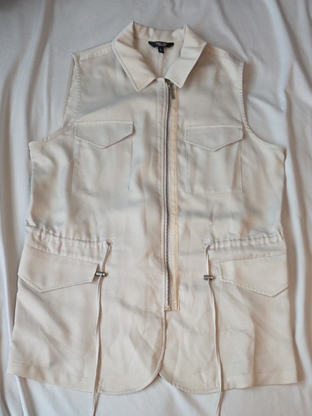 Simply Vera Vera Wang Cream Zip-Front Collar Jacket Size XL